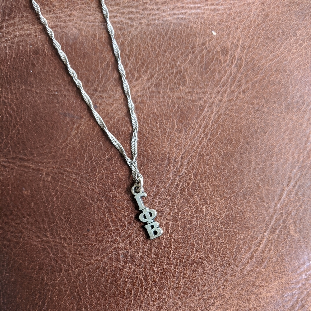 Gamma Phi Beta silver necklace